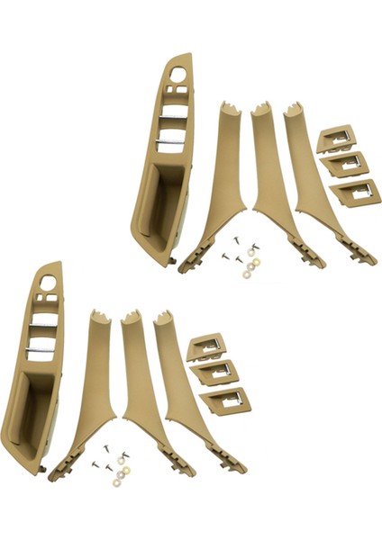 2set Rhd Araba Iç Kapı Kolu Iç Kapı Paneli -Bmw 5 Serie F10 F11 520 525 Bej Için (Yurt Dışından)