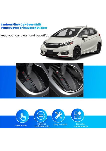 Honda Fit 2014-2018 Için Karbon Fiber Araba Dişli Vites Paneli Kapak Kaplama Dekor Çıkartması (Yurt Dışından) indirimleri