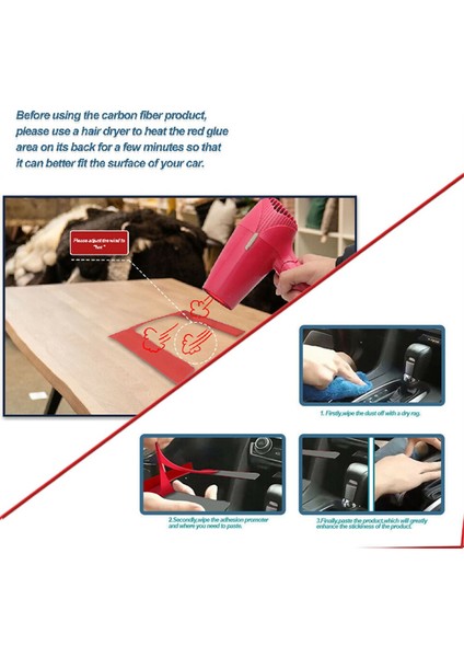 Abs Kırmızı Karbon Fiber Merkezi Depolama Kutusu Kapak Trim Dekor Etiketi Honda Civic 10. Gen 2016 2017 2018 2019 (Yurt Dışından) modelleri