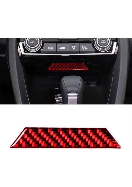 Abs Kırmızı Karbon Fiber Merkezi Depolama Kutusu Kapak Trim Dekor Etiketi Honda Civic 10. Gen 2016 2017 2018 2019 (Yurt Dışından) fırsatları