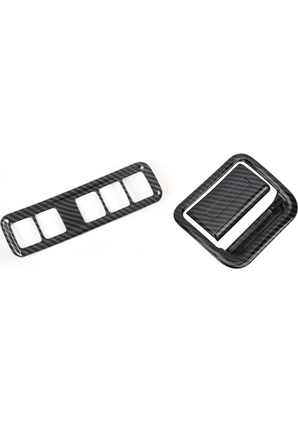 Nissan Navara Için NP300 2016-2021 Karbon Fiber Araba Far Anahtarı Düğmesi Kapak ve Copilot Torpido Kutusu Tutamak Kase Kapağı (Yurt Dışından) fiyatları