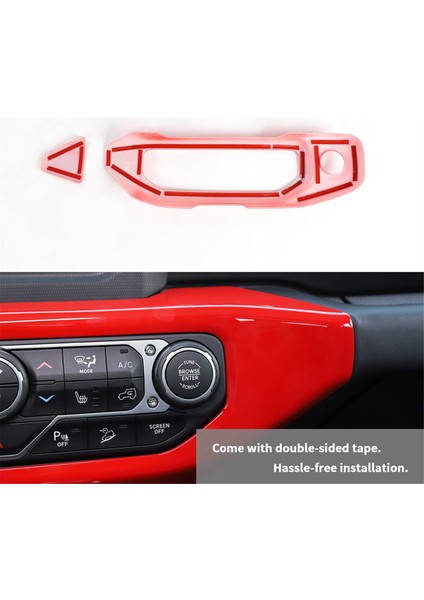 Jeep Wrangler Için Jl Gladiator Jt 2018-2023 Klima Ac Kontrol Paneli Dekoratif Kapak Dekoratif, Kırmızı (Yurt Dışından) fırsatları