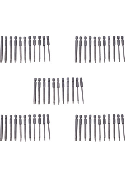 55PCS 75MM Manyetik S2 Çelik Tornavida Bitleri Hex Torx Kafası T6/T7/T8/T9/T10/T15/T20/T25/T27/T30/T40 (Yurt Dışından)