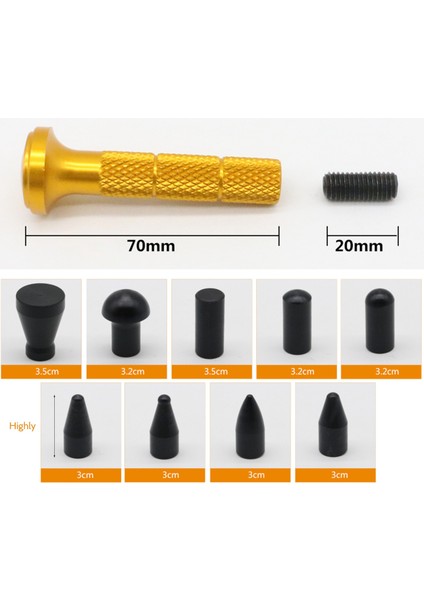 Araba Gövdesi Boyasız Dişli Onarım Araçları Kitleri Metal Meton Down Pen Dent Kaldırıcı Dent Düzeltme Araçları 9 Kafa (Yurt Dışından) fiyatları