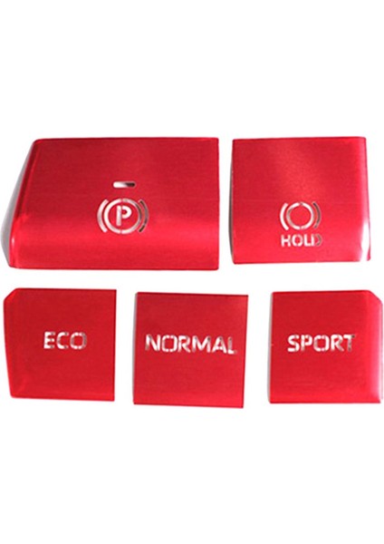 5pcs Kırmızı Merkezi Kontrol Dişli Düğmesi Sticker Toyota Için Multimedya Düğmesi Kapak Döşeme Rav4 2019-2021 (Yurt Dışından)