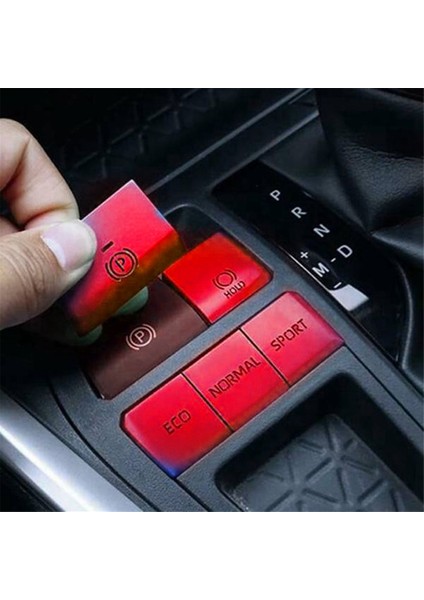 5pcs Kırmızı Merkezi Kontrol Dişli Düğmesi Sticker Toyota Için Multimedya Düğmesi Kapak Döşeme Rav4 2019-2021 (Yurt Dışından) indirimleri