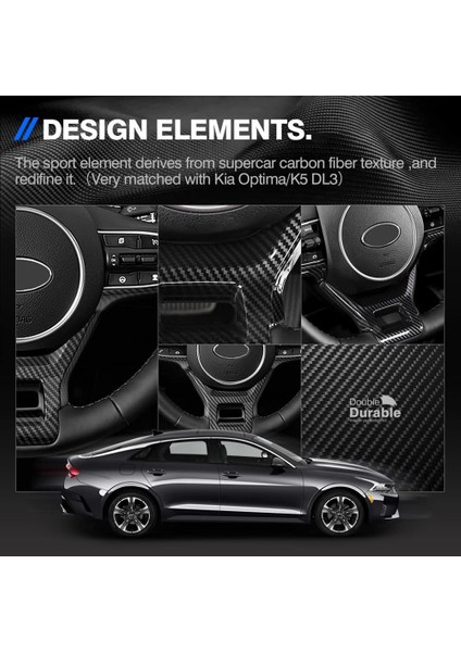 Kıa K5 Optima 2020 2021 2022 Araç Karbon Fiber Direksiyon Simidi Kapağı Trim Dekor Çerçevesi Aksesuarları (Yurt Dışından) fırsatları