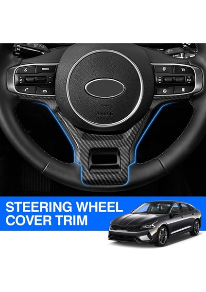 Kıa K5 Optima 2020 2021 2022 Araç Karbon Fiber Direksiyon Simidi Kapağı Trim Dekor Çerçevesi Aksesuarları (Yurt Dışından) indirimleri