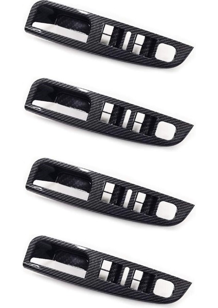 4x Side Tutam Karbon Fiber Kapı Penceresi Anahtarı Kontrol Paneli Kapak Kapakları Jetta Mk5 Golf Için Çerçeve 5 2005-2009 (Yurt Dışından)
