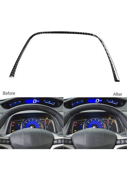 Honda Civic 8. Gen 2006-2011 Karbon Fiber Gösterge Tablosu Enstrüman Şeridi Trim (Yurt Dışından) fırsatları