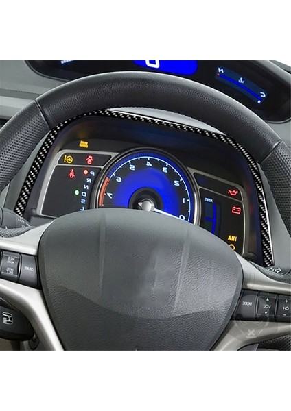 Honda Civic 8. Gen 2006-2011 Karbon Fiber Gösterge Tablosu Enstrüman Şeridi Trim (Yurt Dışından) indirimleri