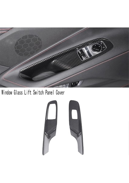 Karbon Fiber Abs Pencere Cam Kaldırma Anahtarı Düğmesi Kontrol Paneli Çerçeve Kapak Trim Chevrolet Corvette C8 2020-2023 (Yurt Dışından) fiyatları