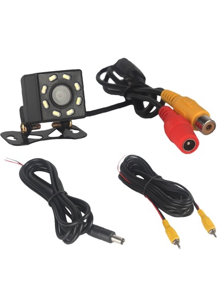 Araba Arka Görünüm Kamerası Evrensel Yedek Park Kamerası 8 LED Gece &amp; 12V-24V 6led Hafif Flaş Acil Durum Aracı (Yurt Dışından) indirimleri