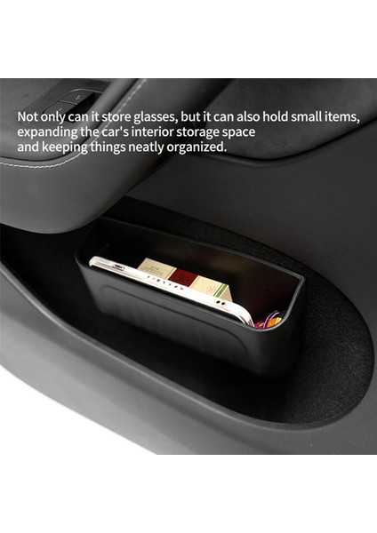 Tesla Için 2x Model Y Model 3 Yayla Güneş Gözlüğü Tutucu Merkez Konsolu Organizatör Tpe Saklama Kutusu Iç Aksesuarlar (Yurt Dışından)
