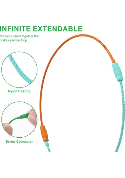 120PCS Tel Anahtar Halkaları Vidalı Kilidi, 6 Inç Kablo Tel Anahtar Zinciri Kablo Halkaları Açık Hava Yürüyüşü Için (12 Renk) (Yurt Dışından) indirimleri