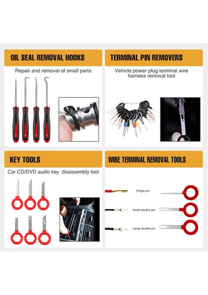238PCS Trim Kaldırma Aracı, Otomatik Pusme Pimi Tampon Tutucu Klip Seti, Araba Paneli Radyo Çıkarma Otomatik Klips Pensesi (Yurt Dışından) indirimleri