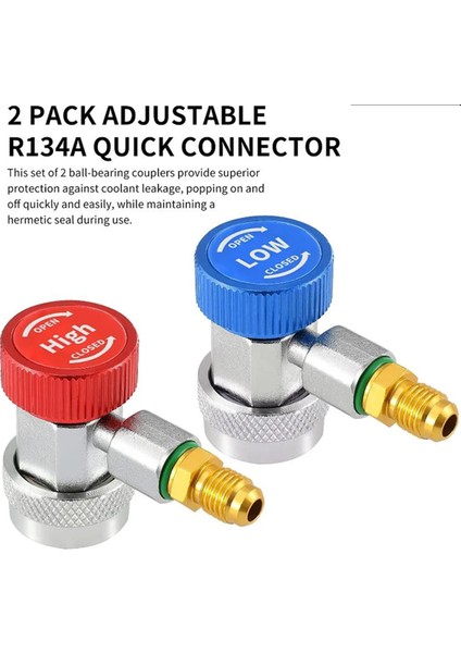 R134A H / L Otomatik Araç Hızlı Bağlayıcı Bağlayıcı Pirinç Adaptör Klima Soğutucu Akışkanı Ayarlanabilir Ac Manifold Göstergesi (Yurt Dışından) modelleri