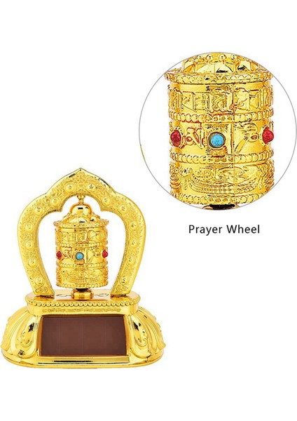 2x Güneş Enerjisi Dua Tekerleği, Araba Dinleme Dua Tekerleği Güneş Enerjisi Gücü Tibet Budist Dua Tekerleği Araba Dekorasyonu (Yurt Dışından) fiyatları