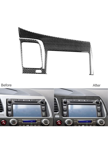 Honda Civic 8. Gen 2006-2011 Karbon Fiber Gps Navigasyon Paneli Çerçeve Kapağı Için (Yurt Dışından) indirimleri