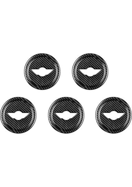 5x Araç Karbon Fiber Direksiyon Simidi Kapağı Çıkartmaları Mini Cooper Clubman R55 R56 Countryman R60 (Yurt Dışından)