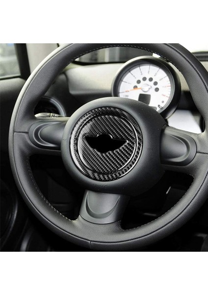 5x Araç Karbon Fiber Direksiyon Simidi Kapağı Çıkartmaları Mini Cooper Clubman R55 R56 Countryman R60 (Yurt Dışından) fırsatları
