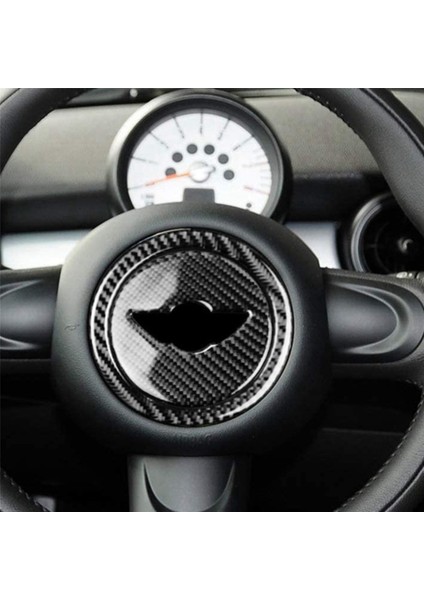 5x Araç Karbon Fiber Direksiyon Simidi Kapağı Çıkartmaları Mini Cooper Clubman R55 R56 Countryman R60 (Yurt Dışından) indirimleri