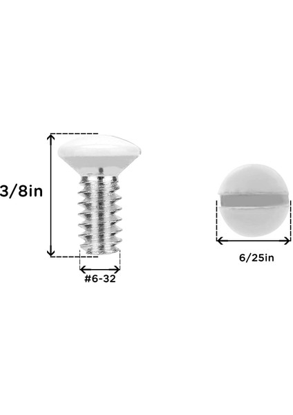 240 Pcs 3/8 Inç Uzunluğunda 6-32 Iplik Beyaz Duvar Plakası Vidaları Çıkış Kapağı Vidaları Duvar Plakası Vidaları Elektrik Vidaları (Yurt Dışından) indirimleri