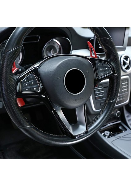 Mercedes Benz C E Sınıfı Glc Cla Gla W205 W213 X253 X156 Araç Direksiyon Simidi Dekorasyon Çerçevesi Kapak Trim, Parlak Siyah (Yurt Dışından) indirimleri