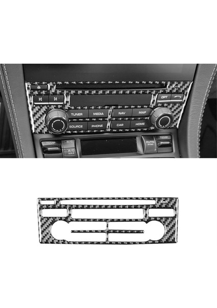 Porsche 718 982 2016-2022 Karbon Fiber Otomobil Merkezi Konsolu Radyo CD Panel Kapak Çıkartma Trim Iç Aksesuarlar (Yurt Dışından) fırsatları