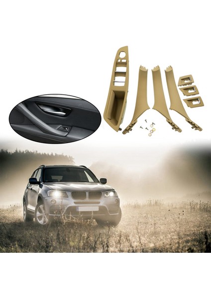 2 Set Rhd Araba Iç Kapı Kolu Iç Kapı Paneli -Bmw 5 Serie F10 F11 520 525, Siyah ve Bej Için (Yurt Dışından) fiyatları