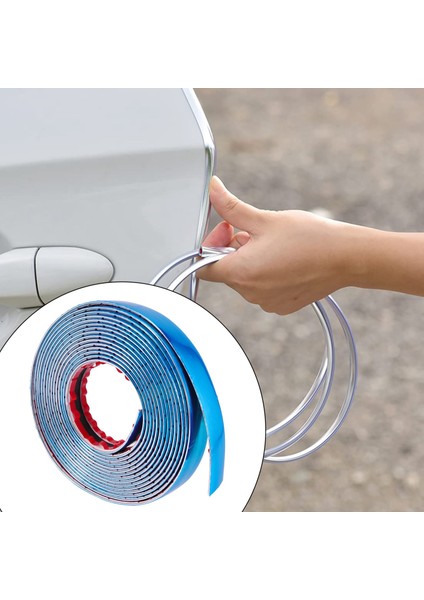 20MM 5m Krom Araba Stil Kalıplama Şeridi Trim Kendi Yapışkan Kaza Koruyucusu Minibüs (Yurt Dışından) modelleri