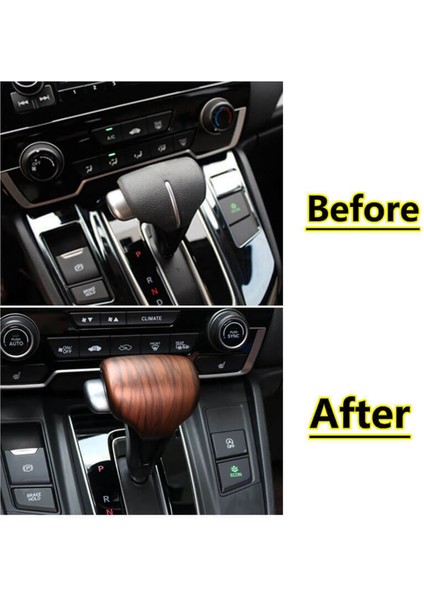 4x Abs Şeftali Ahşap Tahıl Kabağı Vardiya Knob Kapağı Trim Honda Cr-V Crv 2017-2020 (Yurt Dışından) fiyatları