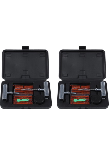 2 Set Araç Lastik Onarım Kiti Araç Van Motosiklet Bisiklet Lastik Onarım Araçları Acil Tubess Lastik Delinme Seti (Yurt Dışından)