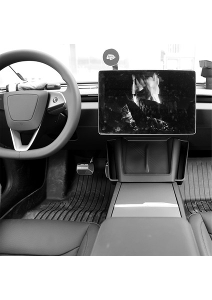 Tesla Model 3+ Highland 2024 Merkez Konsolu Kablosuz Şarj Silikon Pad Side Depolama Çantası Anti-Kayma Pad Tepsisi (Yurt Dışından) fiyatları