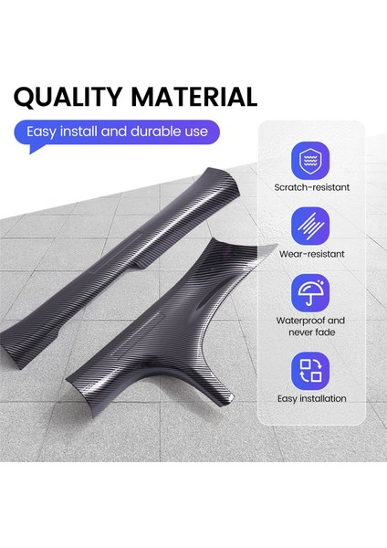 4pcs Kapı Eşik Korumaları Kapı Eşik Giriş Koruyucusu Dekor Karbon Fiber Renk Byd Conta / Byd Atto 4 Için (Yurt Dışından) indirimleri