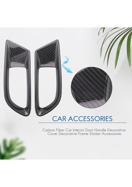 Subaru Brz Toyota Için 86 2012-2020 Abs Karbon Fiber Araç Iç Kapı Tutma Dekor Kapak Trim Çerçeve Sticker Aksesuarları (Yurt Dışından) fırsatları