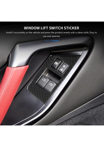 Nissan Gtr Için R35 2009-2015 Karbon Fiber Pencere Anahtarı Çıkartma Düğmesi Çerçevesi Kapak Trim Iç Dekorasyon Siyah Rhd (Yurt Dışından) fiyatları