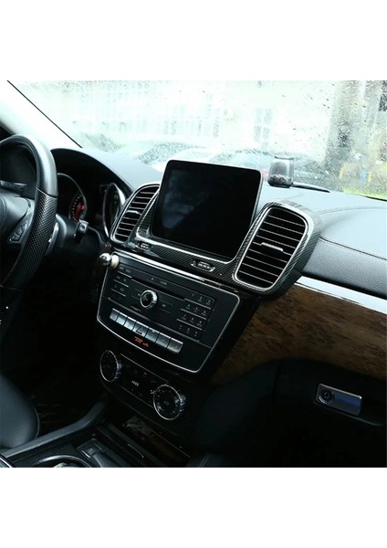 Karbon Araba Merkezi Kontrol Hava Havalandırma Çıkış Çerçevesi Mercedes Benz Gls Gle W166 X166 2016-2019 (Yurt Dışından)