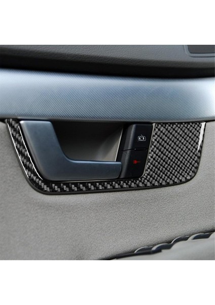 Audi A4 S4 B7 2005-2008 Karbon Fiber Iç Kapı Çekme Sökü Anahtarı Kapak Trim Iç Aksesuarlar (Yurt Dışından) indirimleri