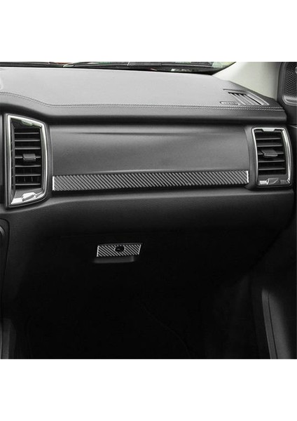 Ford Ranger 2019-2022 Için Karbon Fiber Ortak Pilot Çizgi Şerit Trim Saklama Kutusu Kapak Iç Aksesuarları (Yurt Dışından) fırsatları