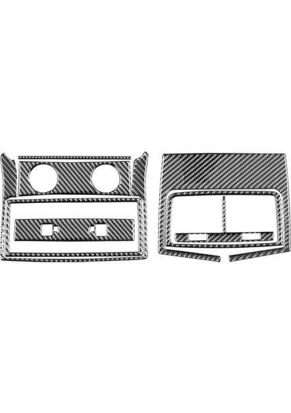 Audi Q7 Için 2007-2015 Gerçek Yumuşak Karbon Fiber Araba Arka Ac Hava Delikleri Çerçeve Dekorasyon Kapağı Döşeme Iç Aksesuarları (Yurt Dışından)