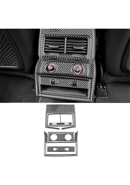 Audi Q7 Için 2007-2015 Gerçek Yumuşak Karbon Fiber Araba Arka Ac Hava Delikleri Çerçeve Dekorasyon Kapağı Döşeme Iç Aksesuarları (Yurt Dışından) indirimleri
