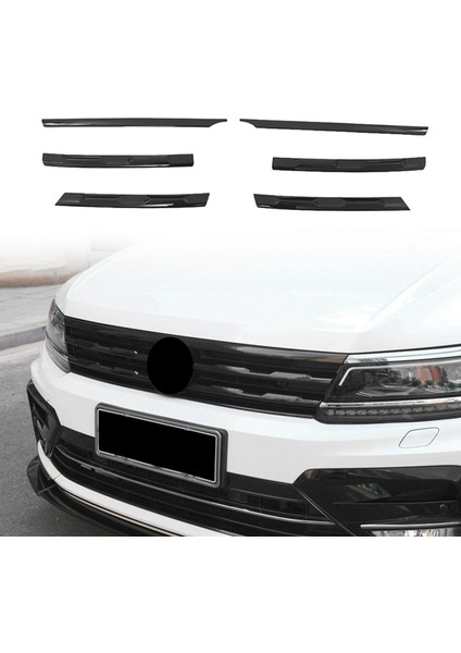 Tiguan Için 12X Lhd L 2017-2021 Parlak Siyah Ön Tampon Örgü Merkezi Izgara Izgara Kalıp Şeritleri Kapak Döşeme (Yurt Dışından) fiyatları