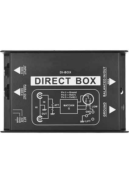 Ses Dönüştürücü Tek Kanallı Di-Box Pasif Doğrudan Kutu Di-Box Doğrudan Enjeksiyon Ses Kutusu Ses Izolatörü (Yurt Dışından)