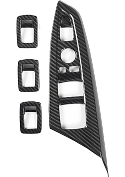 Araba Penceresi Cam Kaldırma Anahtarı Düğmeleri Çerçeve Dekorasyon Kapağı Bmw X3 X4 F25 F26 2011-2017 Karbon Fiber (Yurt Dışından)