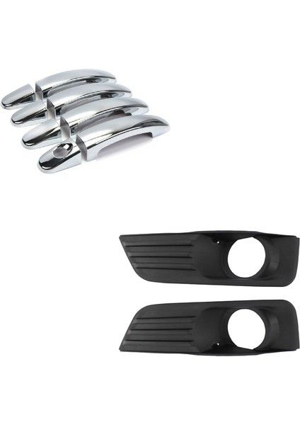 1 Set Krom Kapı Kolu Kapak Döşeme ve 1 Set Araba Sağ ve Sol Tampon Sis Lambası Havalandırma Izgara Lambası (Yurt Dışından) fiyatları