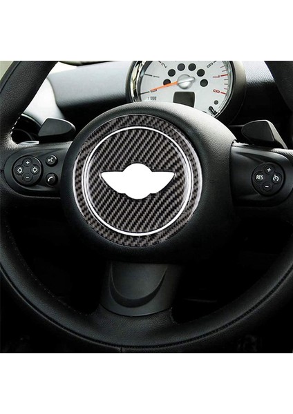 Mini Cooper R55 R56 R Serisi Aksesuarlar Için 4x Karbon Fiber Direksiyon Simidi Kapağı Çıkartma (Yurt Dışından) fiyatları