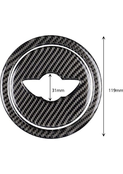 Mini Cooper R55 R56 R Serisi Aksesuarlar Için 4x Karbon Fiber Direksiyon Simidi Kapağı Çıkartma (Yurt Dışından) fırsatları
