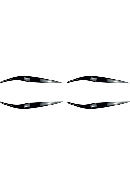 4x Ön Far Kapağı Kafası Işık Lambası Göz Kapağı Kaş Trim Abs Ford Fiesta Mk6.5 2013-2017 Parlak Siyah (Yurt Dışından)