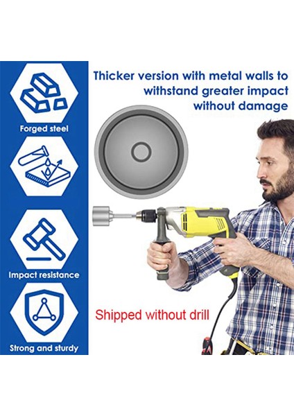 2x Sds-Max Toprak Çubuğu Sürücüsü, 65MM Ağır Hizmetli Çelik Matkap Bit Sürücüsü, Rotaryhammer Matkap Topraklama Çubukları (2.56 Inç) (Yurt Dışından) indirimleri